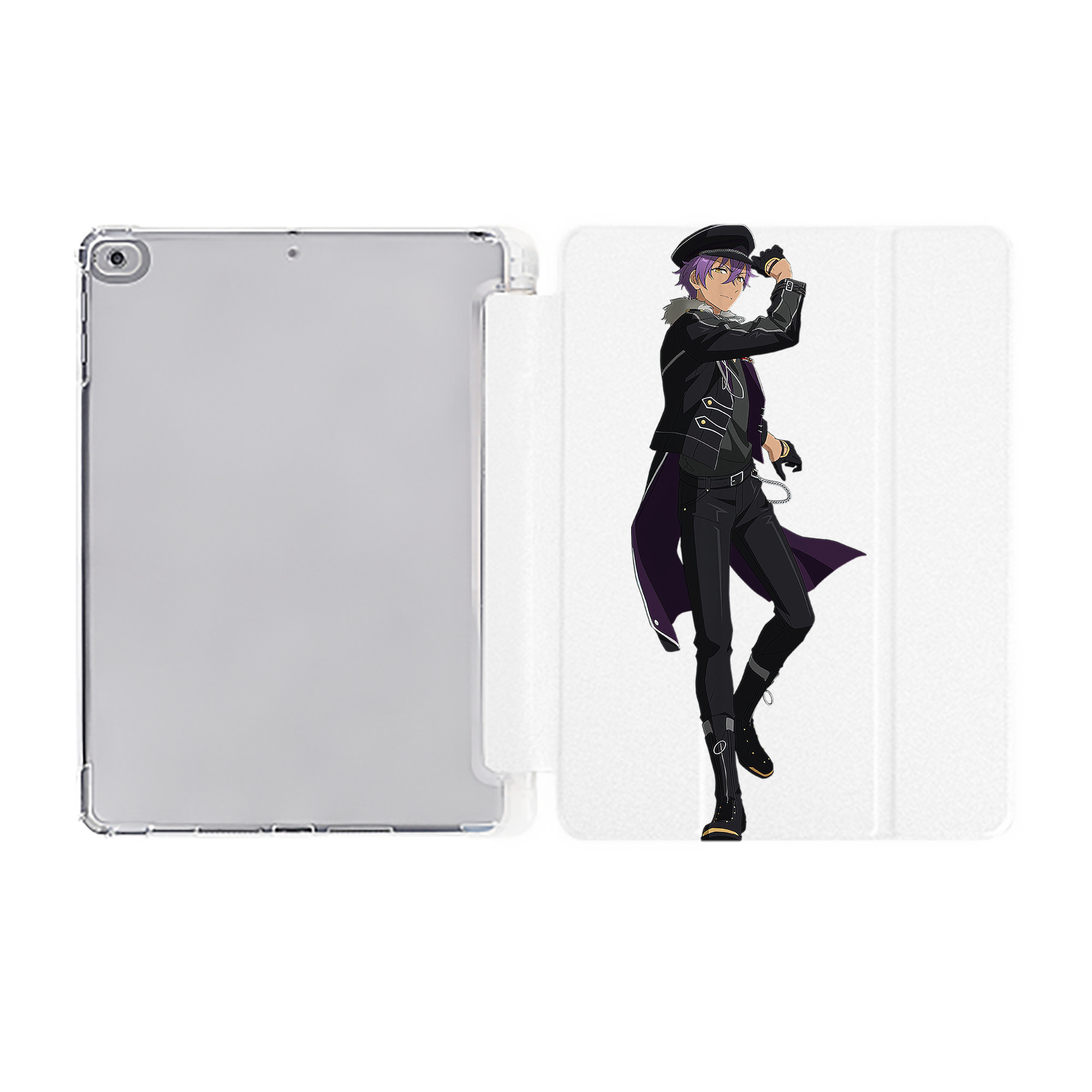 （画像用） あんさんぶるスターズ! Ensemble Stars IPad ケース ペン収納付き 三つ折りスタンド PUレザー×シリコン 対応機種9.5/10.5/10.9インチ